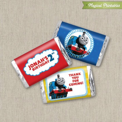 Thomas The Train Printable Birthday Mini Hershey's Wrappers